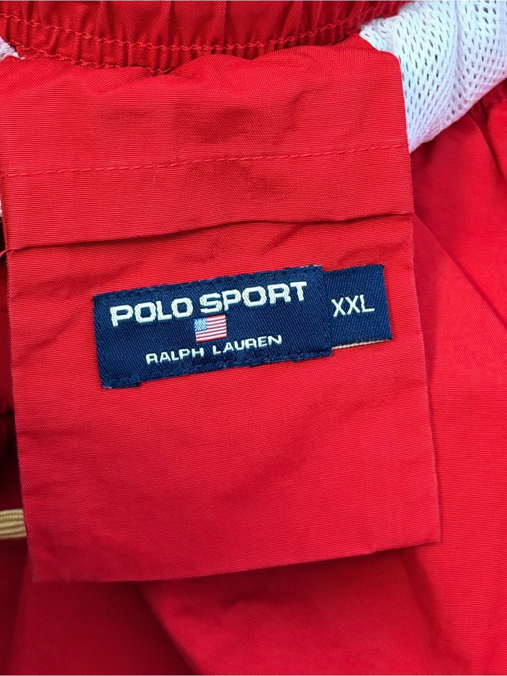 Vintage Polo Sport Ralph Lauren Red Swim Trunks XXL Americana 4th of July - Picture 2 of 5